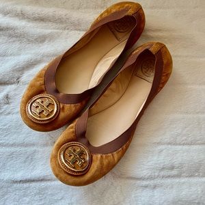 Tory Burch - Brown Suede Caroline Flat (Sz 8.5)